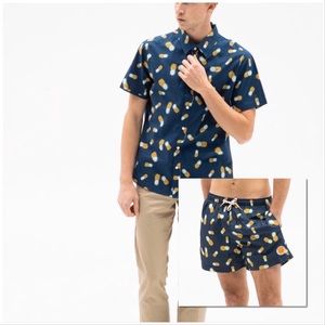 Matching Pineapple Shirt and Short Set